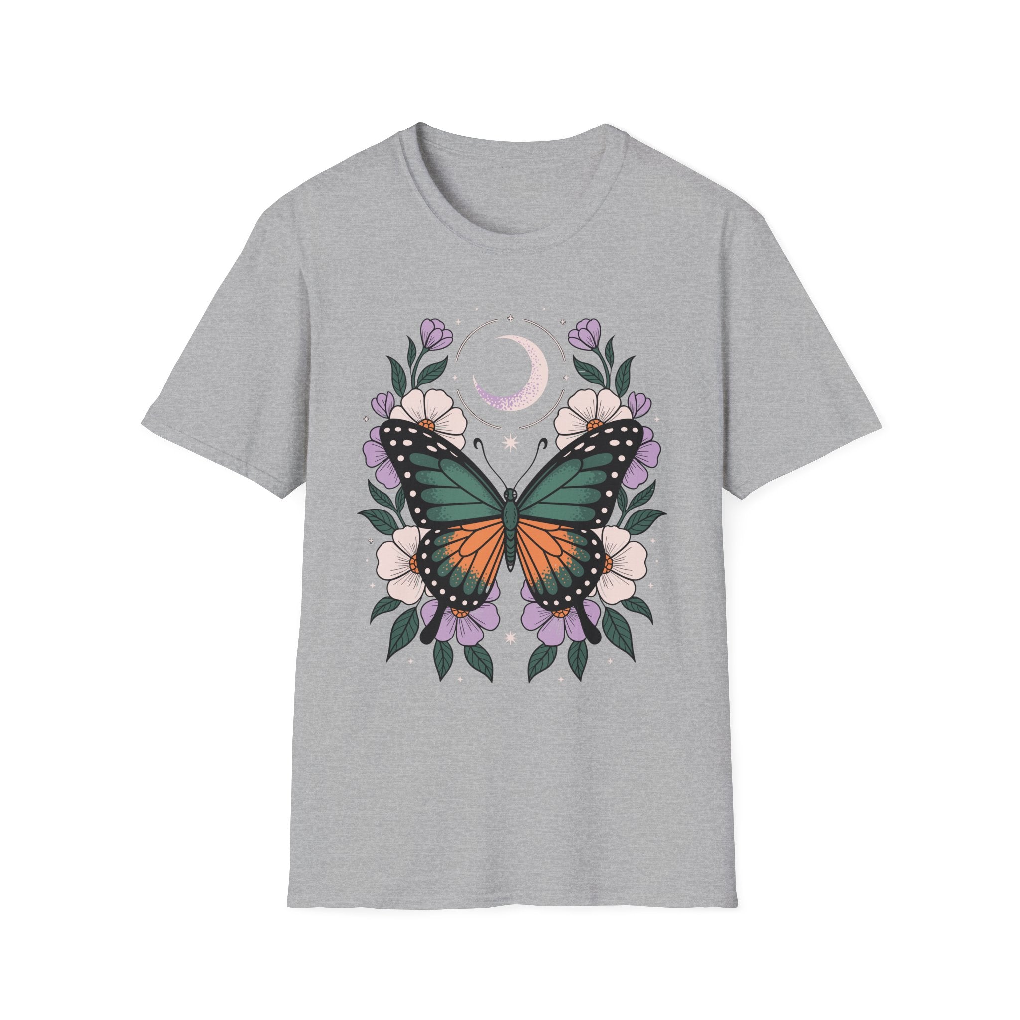 Butterfly Moon T-Shirt — Floral Monarch Tee
