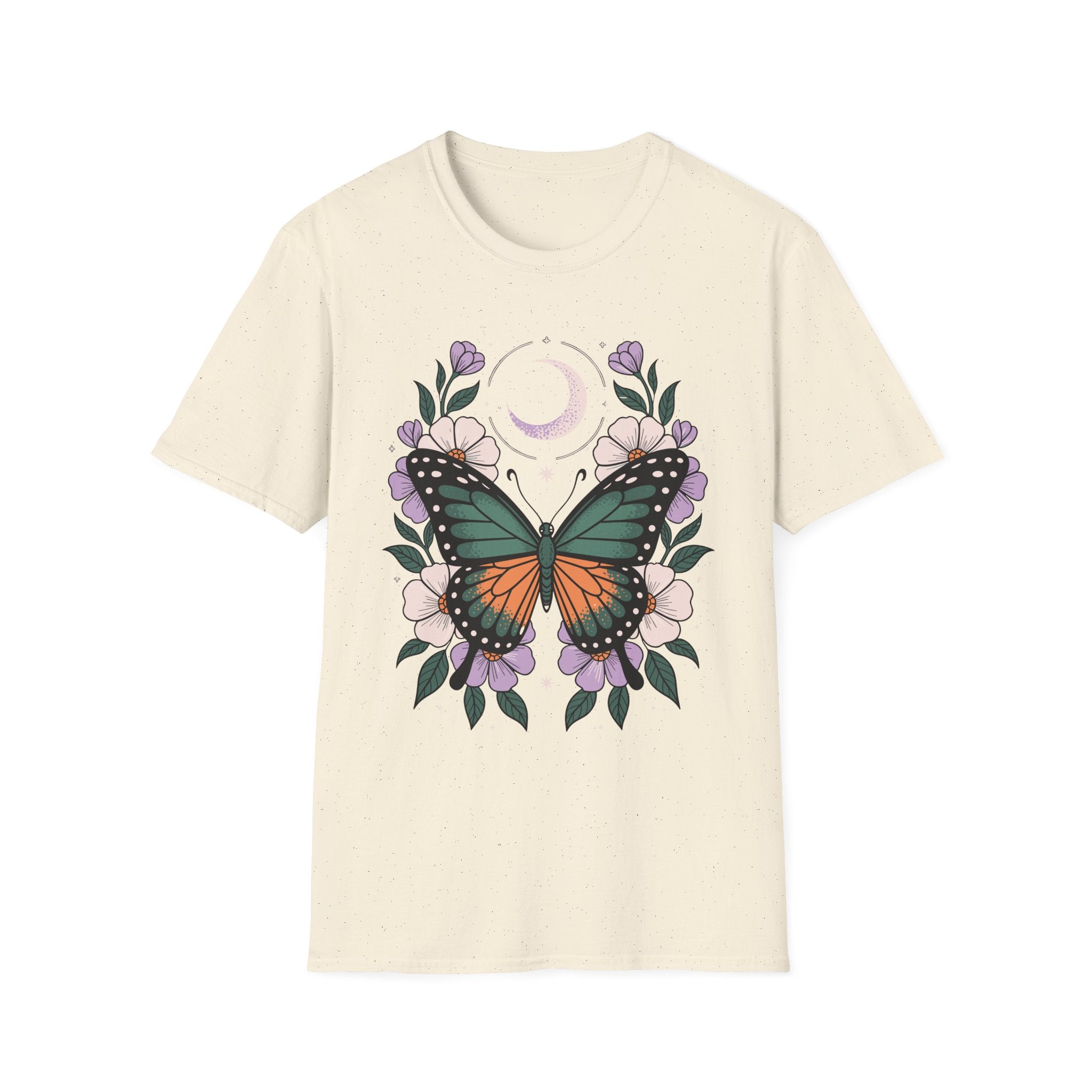 Butterfly Moon T-Shirt — Floral Monarch Tee