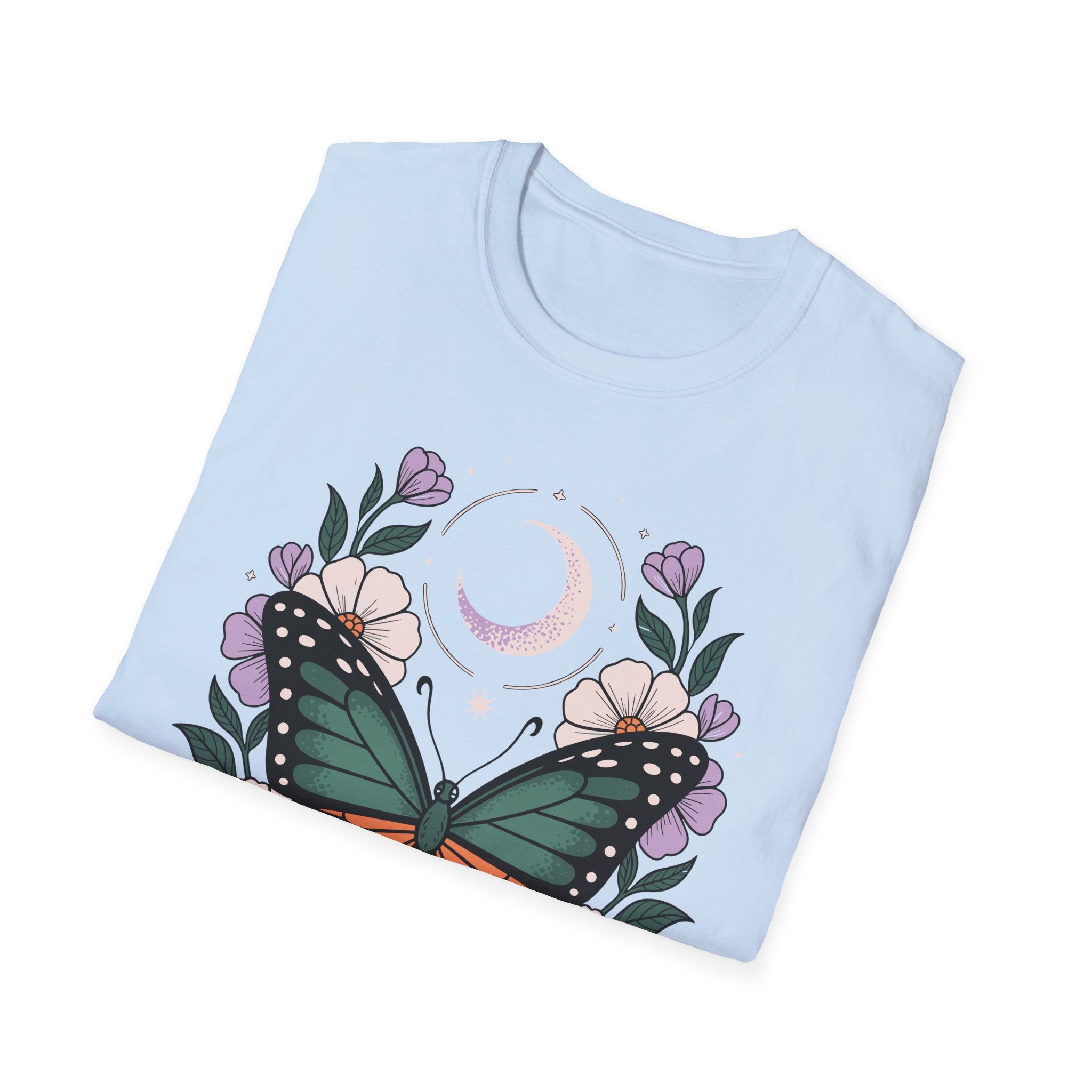 Butterfly Moon T-Shirt — Floral Monarch Tee