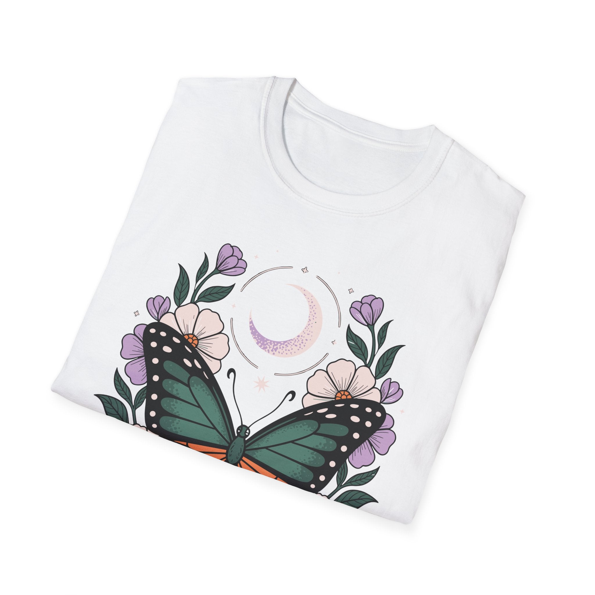 Butterfly Moon T-Shirt — Floral Monarch Tee