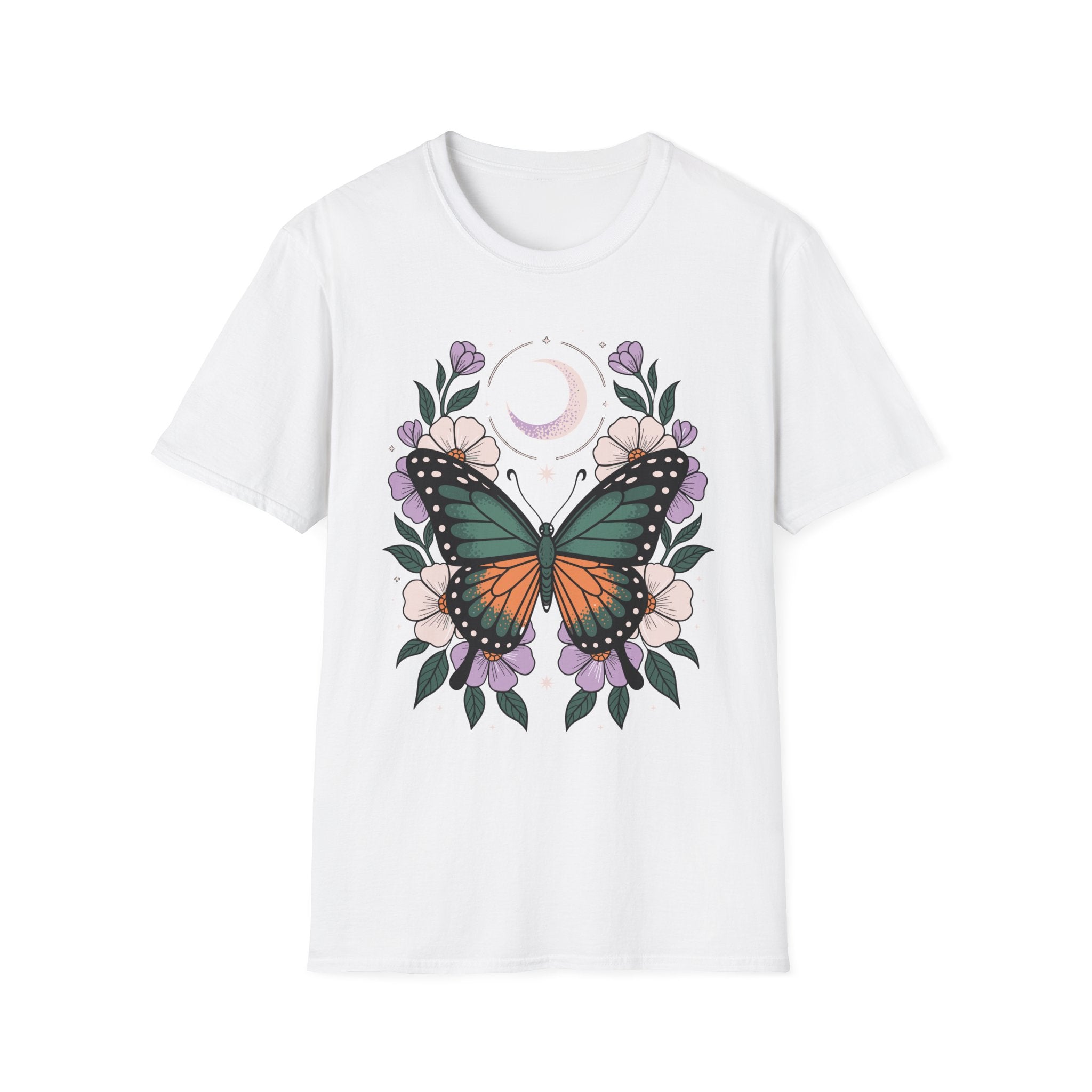 Butterfly Moon T-Shirt — Floral Monarch Tee