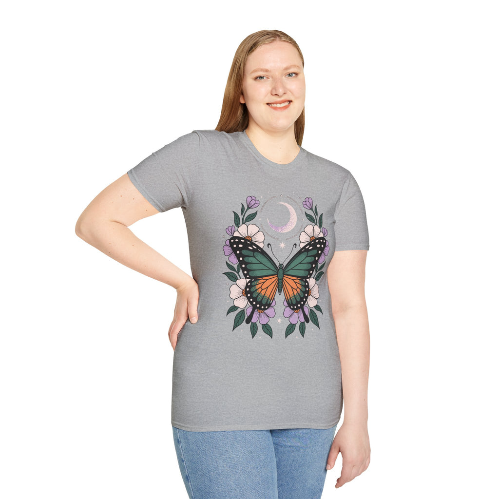 Butterfly Moon T-Shirt — Floral Monarch Tee